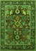 Machine Washable Oriental Green Industrial Area Rugs, wshurb2288grn