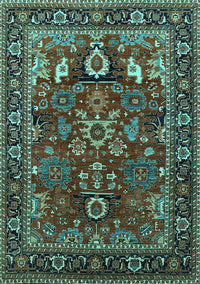 Oriental Turquoise Industrial Rug, urb2288turq