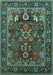 Oriental Turquoise Industrial Rug, urb2288turq