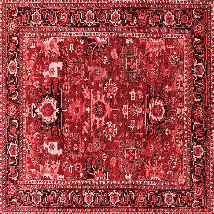 Machine Washable Oriental Red Industrial Rug, wshurb2288red