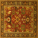 Square Oriental Yellow Industrial Rug, urb2288yw