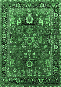 Oriental Emerald Green Industrial Rug, urb2288emgrn