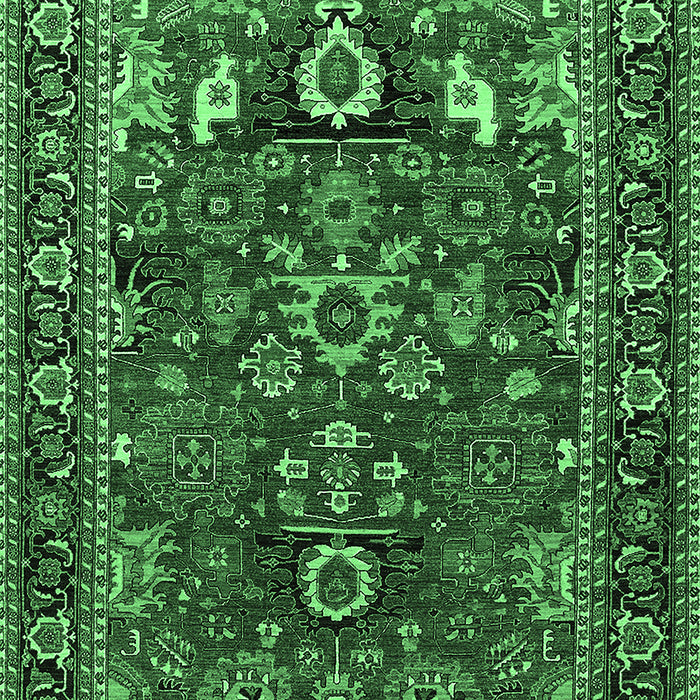 Oriental Emerald Green Industrial Rug, urb2288emgrn