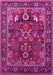 Machine Washable Oriental Pink Industrial Rug, wshurb2288pnk