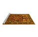 Sideview of Machine Washable Oriental Yellow Industrial Rug, wshurb2288yw