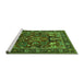 Sideview of Machine Washable Oriental Green Industrial Area Rugs, wshurb2288grn