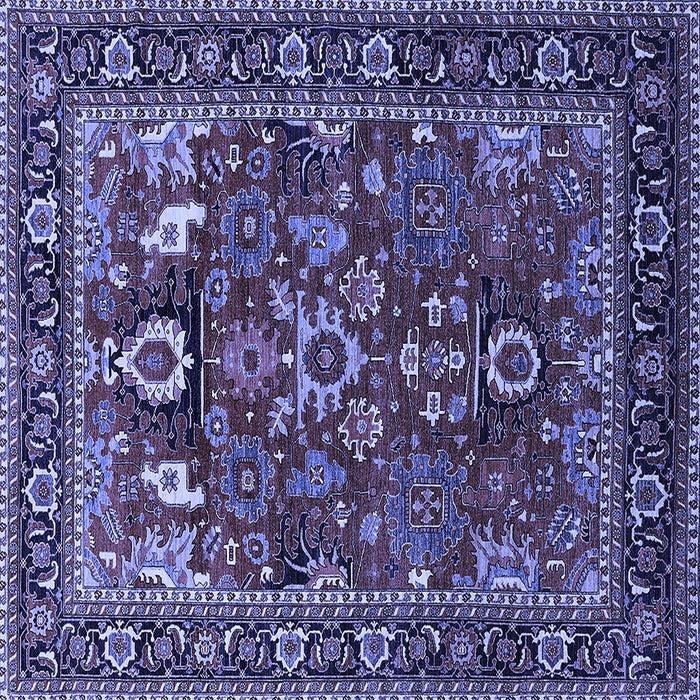 Square Oriental Blue Industrial Rug, urb2288blu