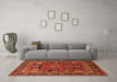 Machine Washable Oriental Orange Industrial Area Rugs in a Living Room, wshurb2288org