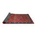 Sideview of Mid-Century Modern Dark Almond Brown Oriental Rug, urb2289