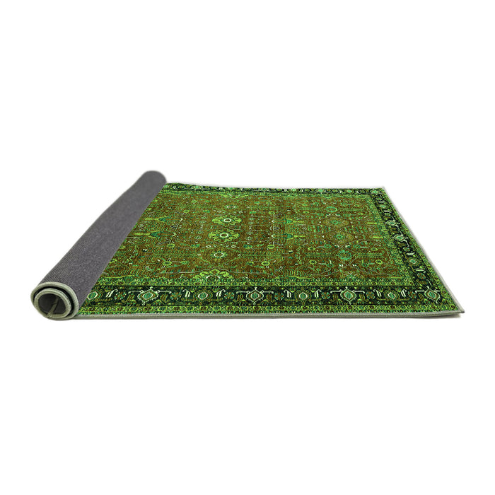 Sideview of Oriental Green Industrial Rug, urb2289grn