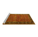 Sideview of Machine Washable Oriental Yellow Industrial Rug, wshurb2289yw