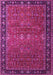 Machine Washable Oriental Pink Industrial Rug, wshurb2289pnk