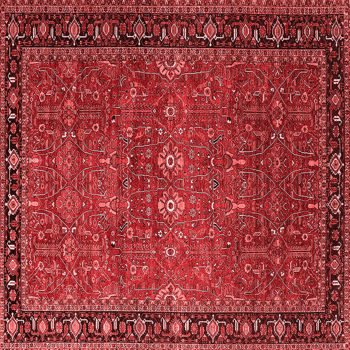 Machine Washable Oriental Red Industrial Rug, wshurb2289red
