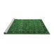 Sideview of Machine Washable Oriental Emerald Green Industrial Area Rugs, wshurb2289emgrn