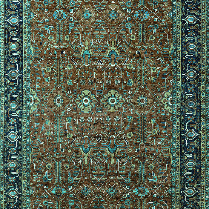 Oriental Turquoise Industrial Rug, urb2289turq