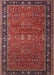 Machine Washable Industrial Modern Dark Almond Brown Rug, wshurb2289