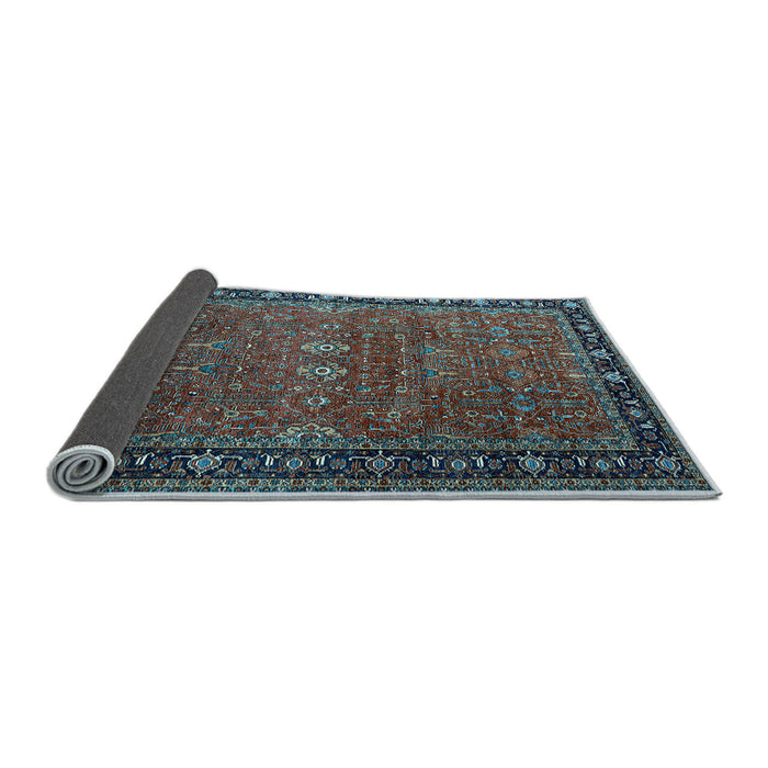 Sideview of Oriental Light Blue Industrial Rug, urb2289lblu
