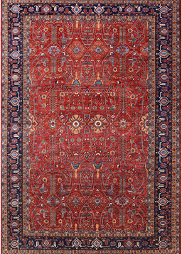 Mid-Century Modern Dark Almond Brown Oriental Rug, urb2289