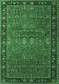 Oriental Emerald Green Industrial Rug, urb2289emgrn