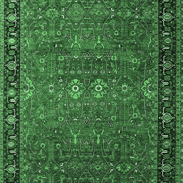 Oriental Emerald Green Industrial Rug, urb2289emgrn