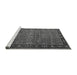 Sideview of Machine Washable Oriental Gray Industrial Rug, wshurb2289gry