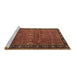 Sideview of Machine Washable Oriental Brown Industrial Rug, wshurb2289brn