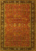 Machine Washable Oriental Yellow Industrial Rug, wshurb2289yw