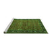 Sideview of Machine Washable Oriental Green Industrial Area Rugs, wshurb2289grn