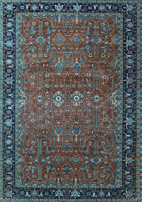 Oriental Light Blue Industrial Rug, urb2289lblu