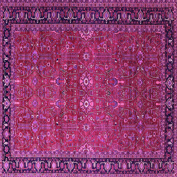 Square Oriental Pink Industrial Rug, urb2289pnk