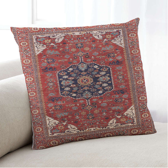 Lifestyle Image of Mid-Century Modern Urban Square Light Copper Gold Throw Pillow, 18 inch by 18 inch, pwurb2290