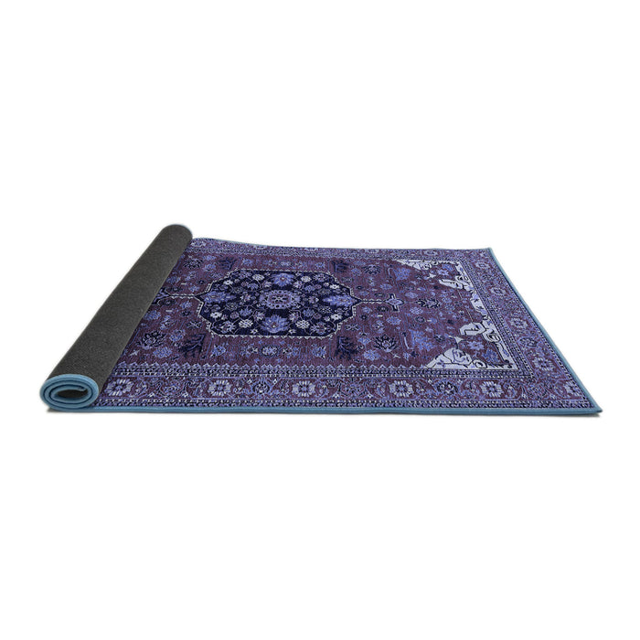 Sideview of Persian Blue Traditional Rug, urb2290blu