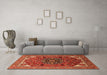 Machine Washable Persian Orange Traditional Area Rugs in a Living Room, wshurb2290org