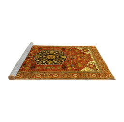 Sideview of Machine Washable Persian Yellow Traditional Rug, wshurb2290yw