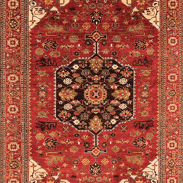 Machine Washable Persian Orange Traditional Area Rugs, wshurb2290org