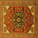 Square Persian Yellow Traditional Rug, urb2290yw