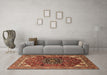 Machine Washable Persian Brown Traditional Rug in a Living Room,, wshurb2290brn