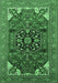 Machine Washable Persian Emerald Green Traditional Area Rugs, wshurb2290emgrn