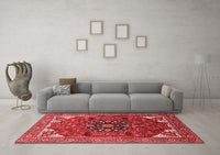 Machine Washable Persian Red Traditional Rug, wshurb2290red