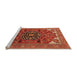 Sideview of Machine Washable Persian Orange Traditional Area Rugs, wshurb2290org