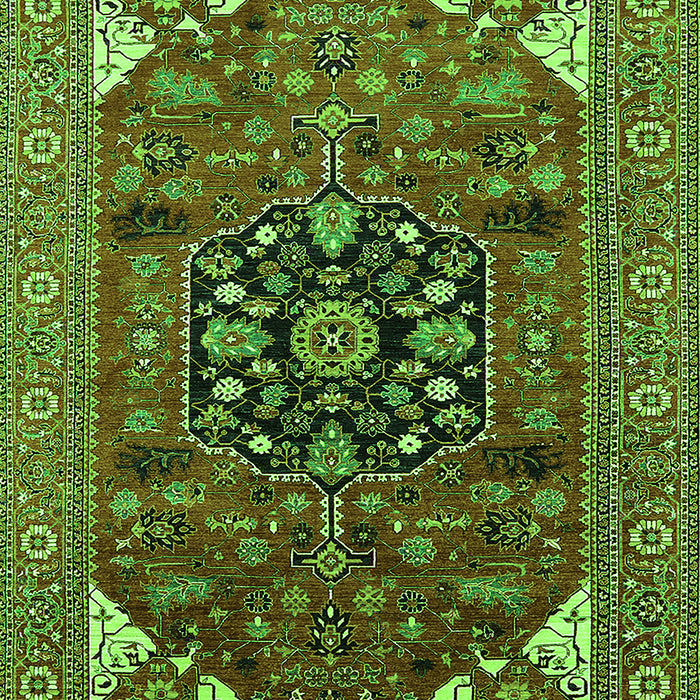 Machine Washable Persian Green Traditional Area Rugs, wshurb2290grn