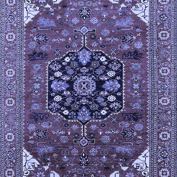 Machine Washable Persian Blue Traditional Rug, wshurb2290blu