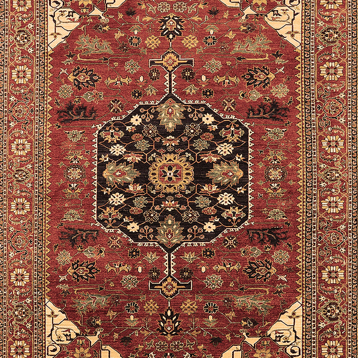 Machine Washable Persian Brown Traditional Rug, wshurb2290brn