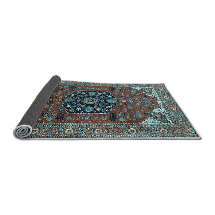 Sideview of Persian Light Blue Traditional Rug, urb2290lblu
