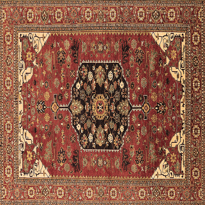 Square Persian Brown Traditional Rug, urb2290brn