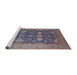 Sideview of Machine Washable Industrial Modern Purple Rug, wshurb2291