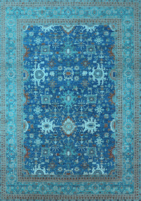 Oriental Light Blue Traditional Rug, urb2291lblu