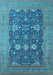 Oriental Light Blue Traditional Rug, urb2291lblu