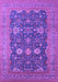 Machine Washable Oriental Purple Traditional Area Rugs, wshurb2291pur