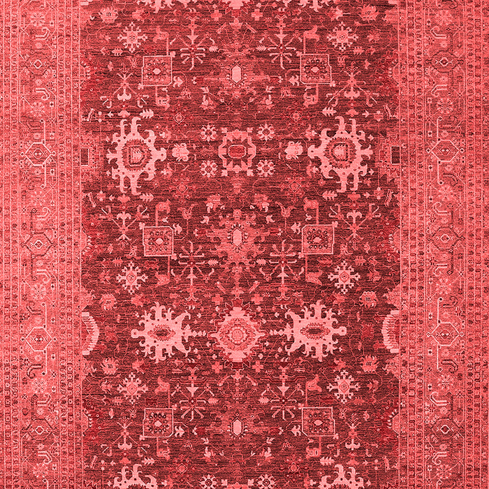 Machine Washable Oriental Red Traditional Rug, wshurb2291red